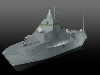 Visby class corvette 3D model