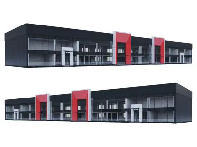 Car Shop Building 3D model