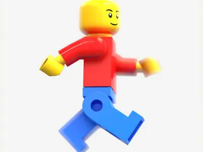 Lego Man PBR rigeed Low-poly 3D model