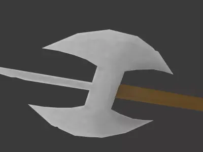 Battle Axe Low-poly 3D model