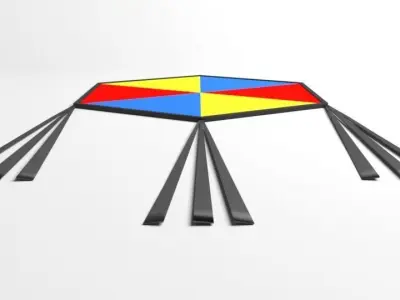 Hexagonal Kite 3D model