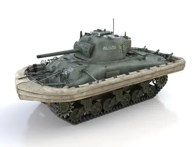 M4A1 Sherman - Duplex Drive - Alouise 3D model