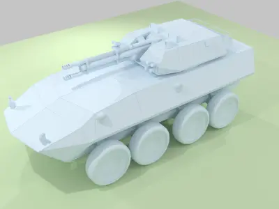 LAV-25 Light Armored Vehicle Free low-poly 3D model