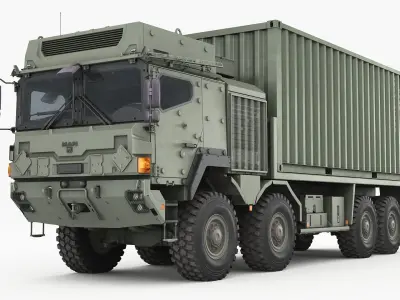 MAN HX77 armor container truck 3D model