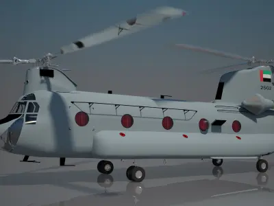 UAE Air Force Chinook CH - 47 F 3D model