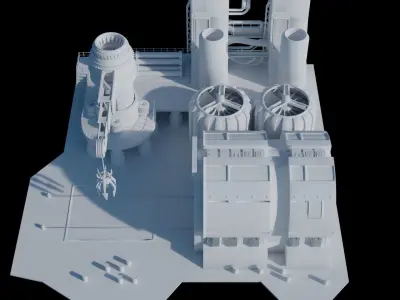 Red Alert 2 Allied MCV and Construction Yard 3D model