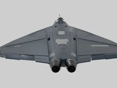 USAF Lockheed Martin - X-44 MANTA - NO TAIL AIRCRAFT - Low-poly 3D model