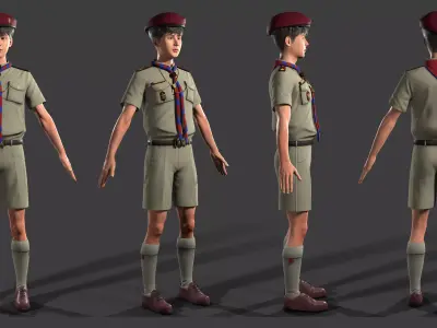 Scout Low-poly 3D model