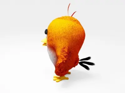 Angry bird  rigged character 3D model