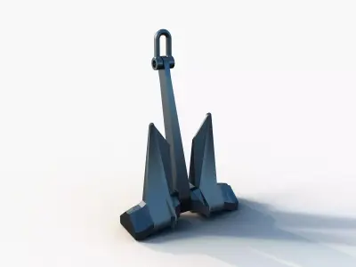 Ship Anchor Low-Poly Low-poly 3D model