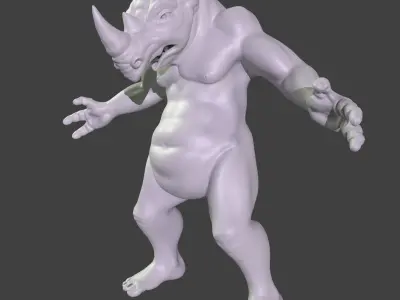 Rhino Mutant Warrior 3D model