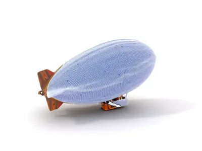 Vintage Airship model pack Low-poly 3D model