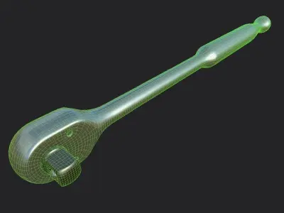 Ratcheting Wrench 02 Low-poly 3D model
