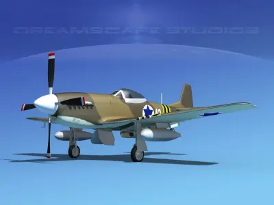 P-51D Mustang Isreal Defence Forces 3D model