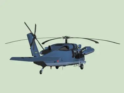 JASDF  UH-60J Rescue helicopter early model 3D model