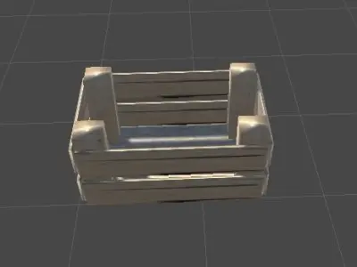 wood box and plant box 3D model
