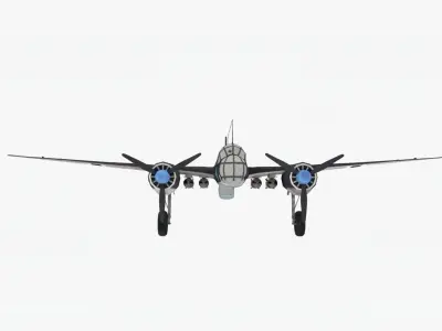 Dornier Do 17 Low-poly 3D model