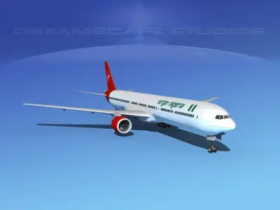 Boeing 777-300 MP Virgin Nigerian 3D model