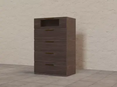 Chest Drawer Low-poly 3D model