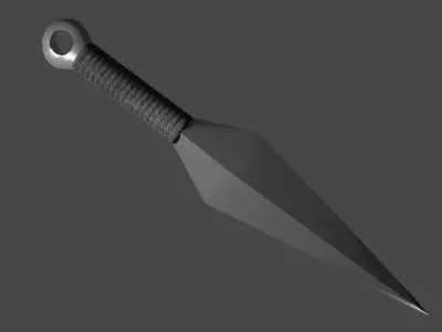 Japanese Kunai Low-poly 3D model
