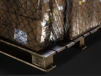 Military Box Cargo Vol 1 Low-poly 3D model