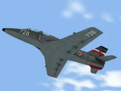 G4 Super Galeb Low-poly 3D model