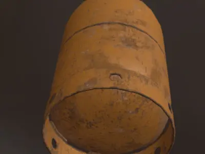 Gas bottle Low-poly 3D model