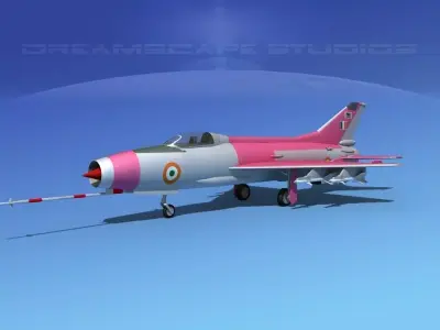 MIG-21 Fishbed V15 3D model