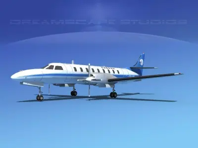 Swearingen SA226 Metroliner Sabena 3D model