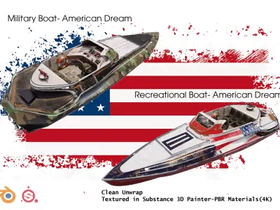 boats collection- Interior And Exterior-High detailed 3D Model Pack