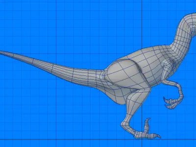 Deinonychus dinosaur 3D model