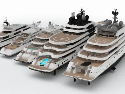 Collection Yacht Bay One 3D model