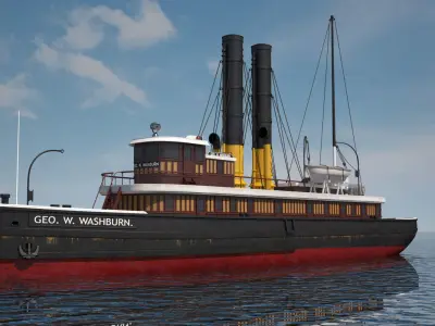 George Washburn Tugboat 3D model