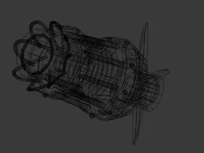 EngineCylinder propeller Low-poly 3D model