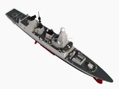 TYPE 45 DESTROYER HMS DRAGON 3D model
