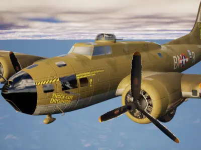 B-17F Flying Fortress Knockout Dropper 3D model