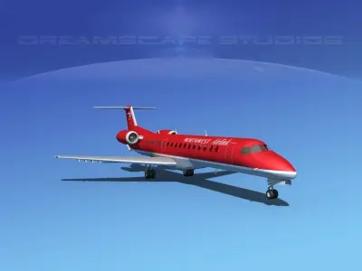 Embraer ERJ-145 Northwest Link 3D model