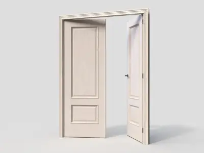 Birch Double Leaf Door 3D model