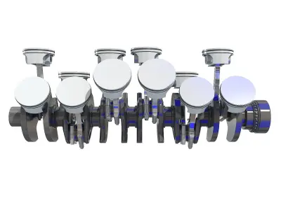 V12 Engine Cylinders 3D model