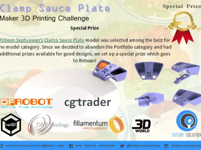 Clamp Sauce Plate Free 3D model