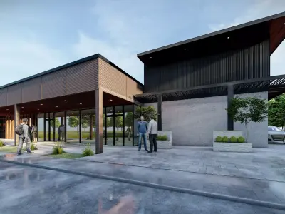 shops front redesign sketchup model with lumion 3D model