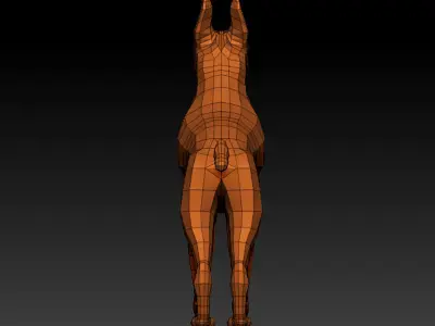 3D BOXER DOG Low-poly 3D model