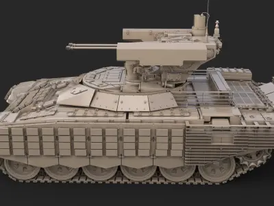 Tank Terminator BMPT 72 War Clay 3D model