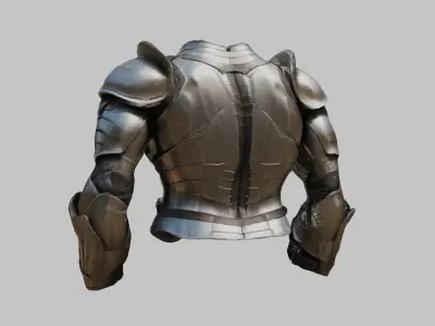 Stylized Medieval Armor Muscular Anatomy Standalone Model Low-poly 3D model
