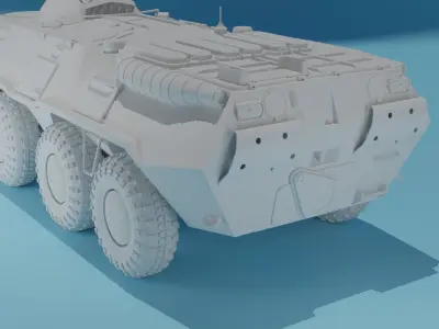 High poly BTR-80 3D model