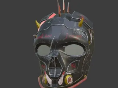 devil mask  cyberpunk 3D model