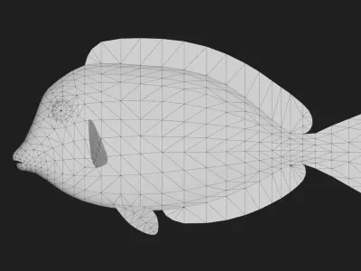 Unicornfish Low-poly 3D model
