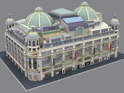 Grands Magasins Printemps Boulevard Haussmann Paris 02 3D model