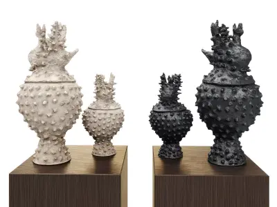 Blowfish vases 3D model