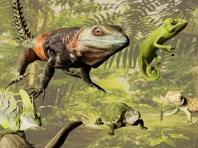 Reptile collection Free 3D model